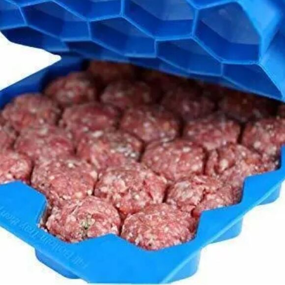 Shape+Store Master Meatball Making BPA Free Silicone Tool 32 1 oz Each Deep Blue - Picture 9 of 9